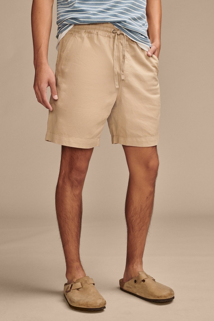 7"pull up linen short